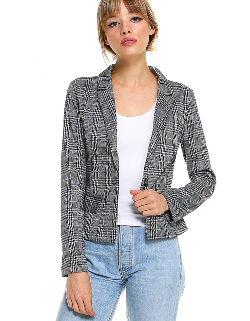 Load image into Gallery viewer, Point Plaid Blazer
