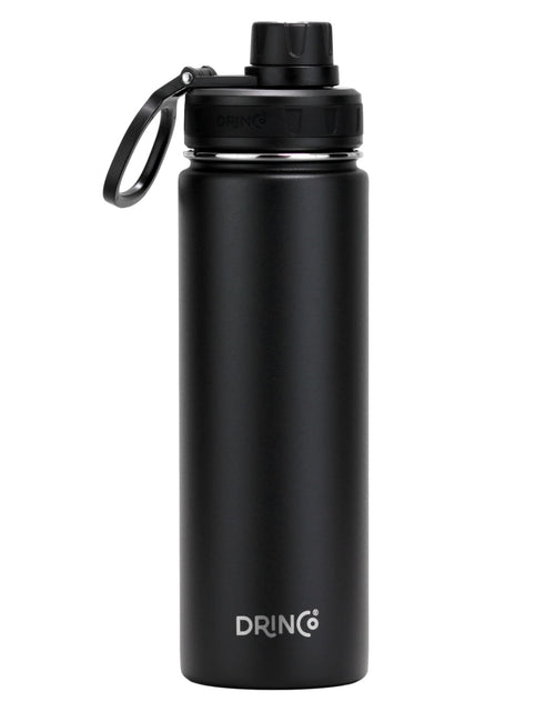 Load image into Gallery viewer, DRINCO® 22oz Stainless Steel Sport Water Bottle - Black
